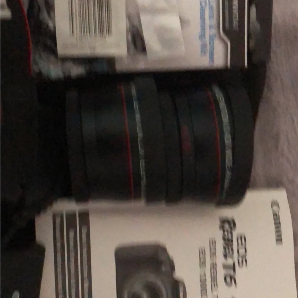 Canon EOS Rebel T6 DSLR Camera - Black with Red Accents